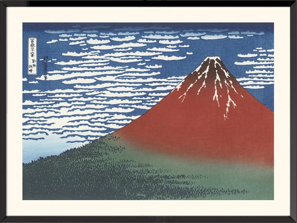 Illustration Le mont Fuji par temps clair Hokusai